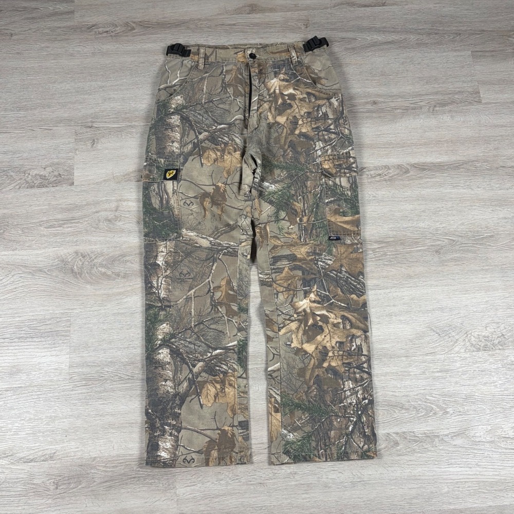 Scent Blocker Cargo Pants Mens Size M Camo RealTree Adjustable Waist Hunting
